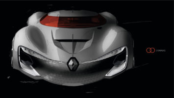 Renault Trezor Concept Design Sketch Render by Yann Jarsalle