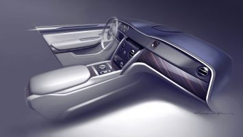 Rolls-Royce Cullinan Interior Design Sketch Render
