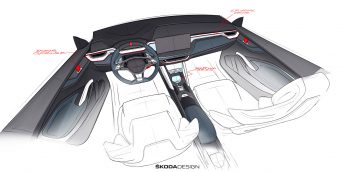 Skoda Vision RS Concept Interior Design Sketch