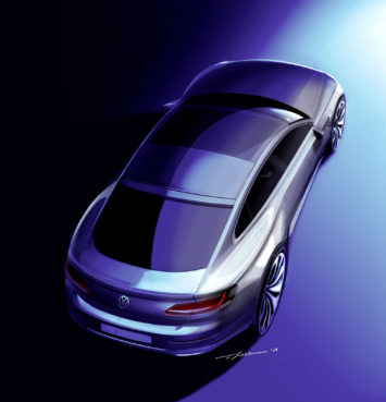 Volkswagen Arteon Design Sketch Render