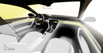 Volkswagen Arteon Interior Design Sketch Render by Peter Mikulak