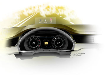 Volkswagen Arteon Interior Design Sketch Render Instrument Panel