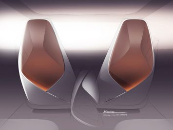 Volkswagen I.D. Vizzion Concept Interior Seats Design Sketch Render