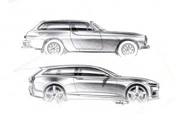 Volvo Concept Estate - design inspiration from the 1800 ES - Design Sketches