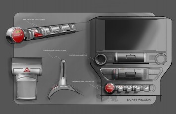 2015 Ford Mustang - Interior design sketches - Toggles