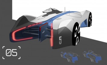 Alpine Vision Gran Turismo Concept Design Sketch by Victor Sfiazof