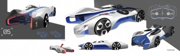 Alpine Vision Gran Turismo Concept Design Sketches by Victor Sfiazof