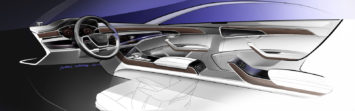Audi A8 Interior Design Sketch Render