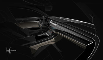 Audi A8 Interior Design Sketch Render