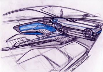Audi Allroad Shooting Brake Concept Interior Design Sketch by Artur Sperling