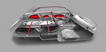 Audi Allroad Shooting Brake Concept Interior Design Sketch by Julius Sartor