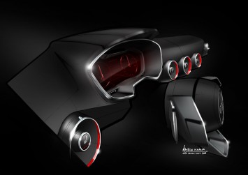 Audi Allroad Shooting Brake Concept Interior Design Sketch by Maximilan Kandler