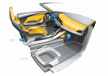 Audi Crosslane Coupe Concept - Interior Design Sketch