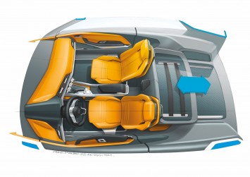 Audi Crosslane Coupe Concept - Interior Design Sketch