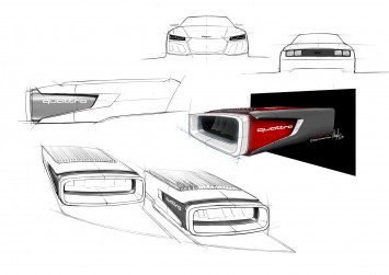 Audi Sport quattro Concept Design Sketch Headlight detail
