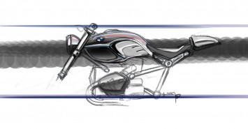 BMW R nineT - Frame Design Sketch