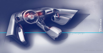 Fiat Toro - Interior Design Sketch Render by Juliano Villas Boas