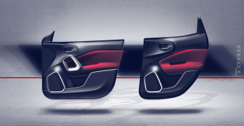 Fiat Toro - Interior Design Sketch Render - Door Panel