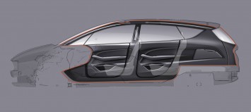 Ford S MAX Concept Interior Design Sketch by Ivan Telesca