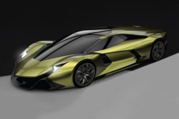 Lamborghini Encierro Concept Design Sketch Render