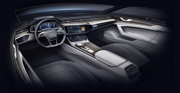New Audi A6 Interior Design Sketch