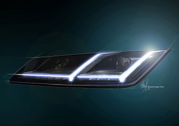 New Audi TT Design Sketch Headlight