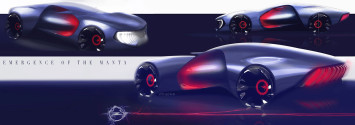 Opel Manta Concept - Design Sketch Renders