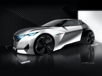 Peugeot Fractal Concept Design Sketch Render