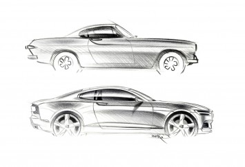Volvo Concept Coupe Inspiration from the P1800 Design Sketch
