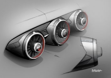 2014 Audi TT Interior Air vents Design Sketch