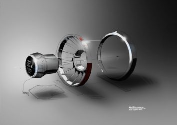 2014 Audi TT Interior Air vents Design Sketch