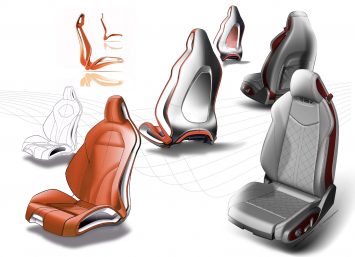 2014 Audi TT Interior Seats Design Sketches