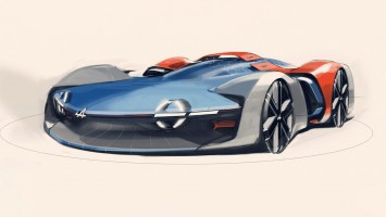 Alpine Vision Gran Turismo Concept Design Sketch by Andrey Basmanov