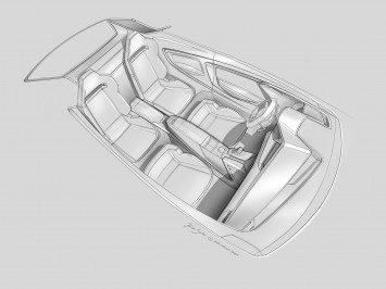 Audi Quattro Sport E-Tron Concept-Interior Design Sketches