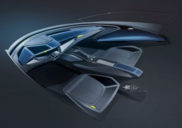 Audi Sport quattro Concept Interior Design Sketch