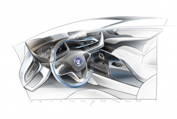 BMW i8 - Interior Design Sketch