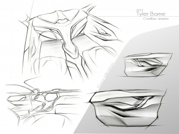 Cadillac Interior Concept by Tyler Bame - Design Sketches