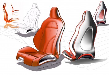 New Audi TT Interior Design Sketch Seats