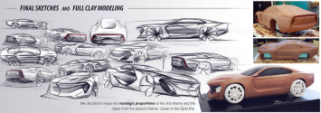 Opel Manta Concept - Design Sketches and clay model