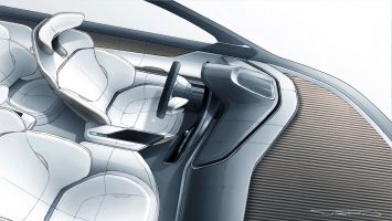 Renault Symbioz Concept Interior Design Sketch Render by Vincent Turpin