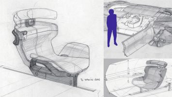 Renault Symbioz Concept Interior Design Sketches by Stephane Janin