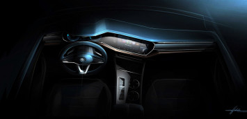 Volkswagen T Prime Concept GTE Interior Design Sketch Render