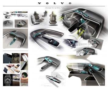 Volvo Concept Coupe Interior Design Sketches