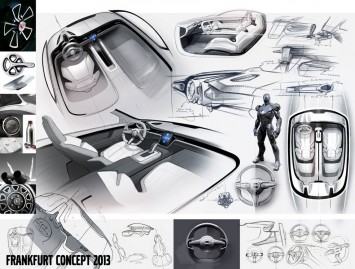 Volvo Concept Coupe Interior Design Sketches