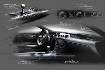 2015 Ford Mustang - Interior design sketches - Theme B Development