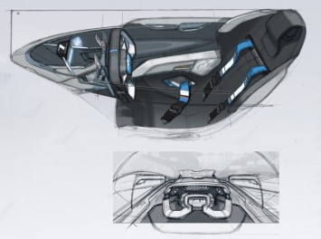 Alpine Vision Gran Turismo Concept Interior Design Sketches by Laurent Negroni