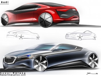 Audi Design Sketches by Nawar Karana