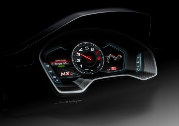 Audi Quattro Sport E-Tron Concept - Instrument Panel Design Sketch