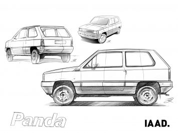 Fiat Panda 40th Anniversary Design Sketches IAAD