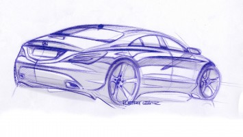 Mercedes-Benz Concept Style Coupe Design Sketch